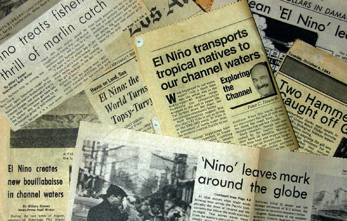 Newspaper headlines from 1983
