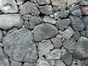Closeup of lava wall
