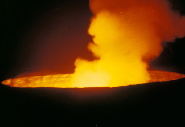 Halema'uma'u Crater in Kilauea Volcano