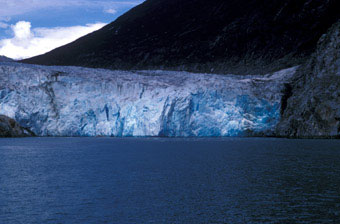 Inactive Arctic glacier face