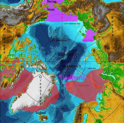 Walrus range map (NOAA edited image)