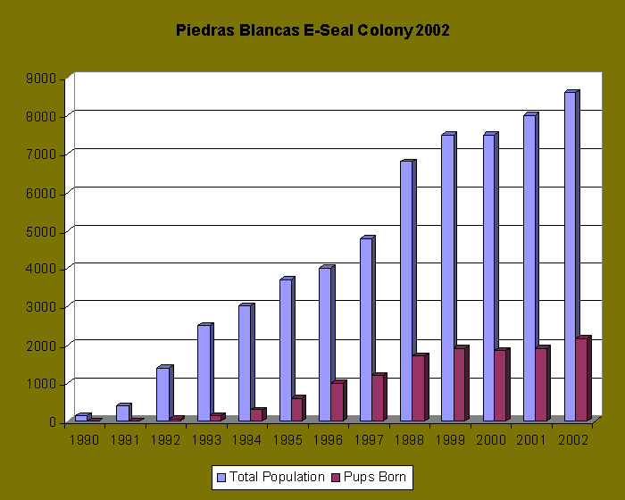 Population graph for Piedras Blancas elephant seals